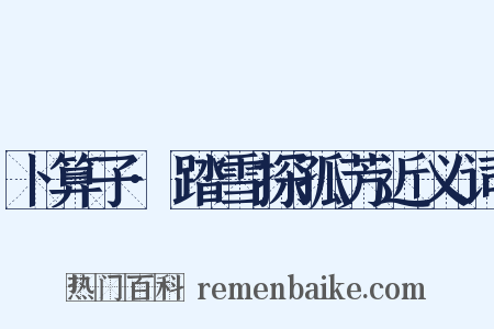 卜算子·踏雪探孤芳近义词是什么意思的图片